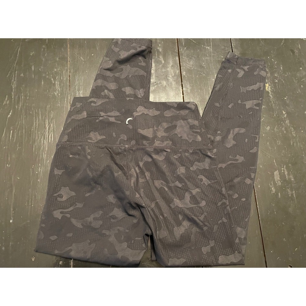 Zyia Active Black Camo Print High Waisted Leggings Size 4 Athleisure